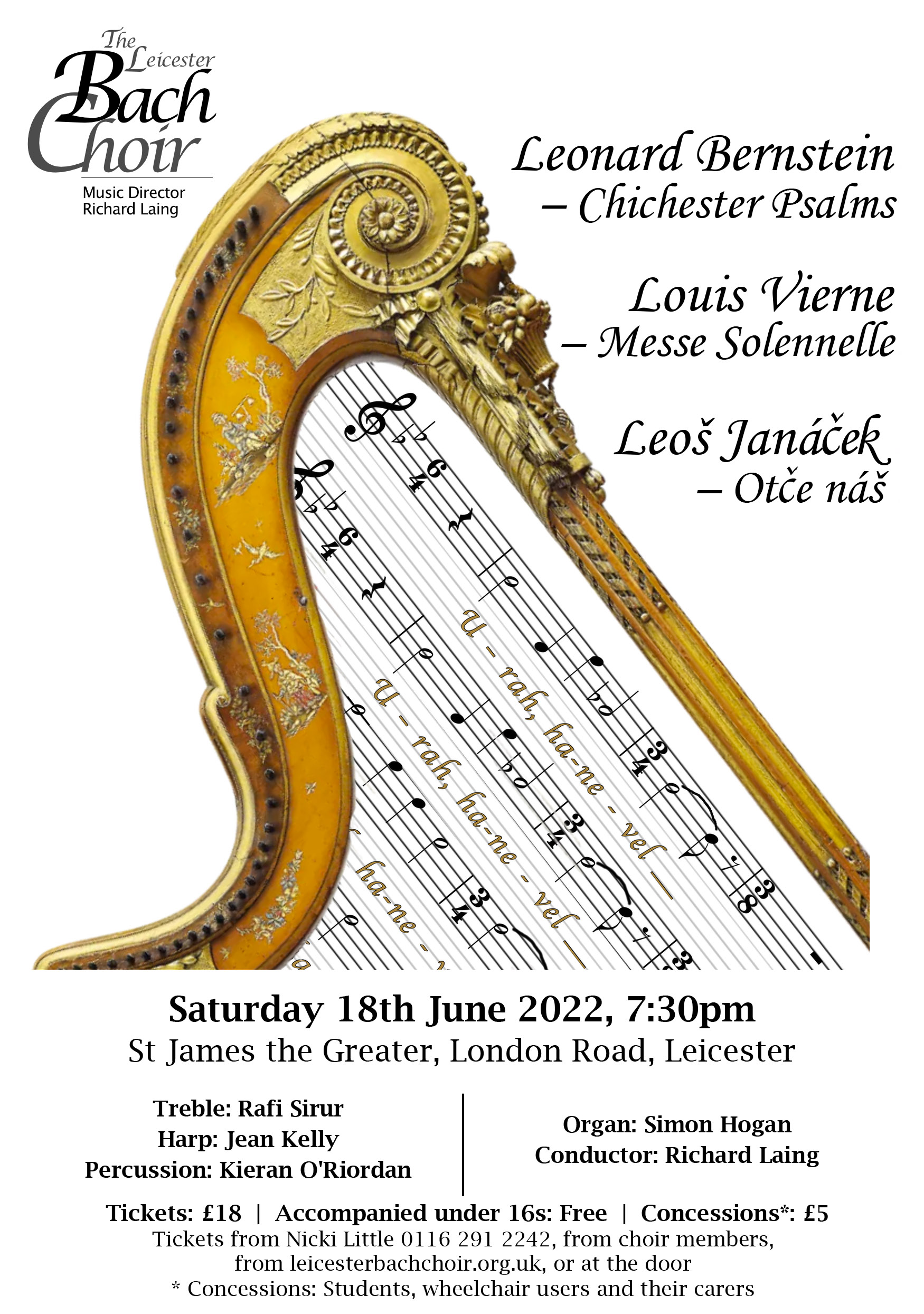 Summer Concert Saturday 18th June 2022 - Leicester Bach Choir